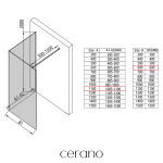 CERANO - Sprchová zástena Walk-in Onyx Corner Cube Ľ/P - 8 mm - hranatá vzpera - chróm, bronzové sklo - 110x60x200 CER-688339