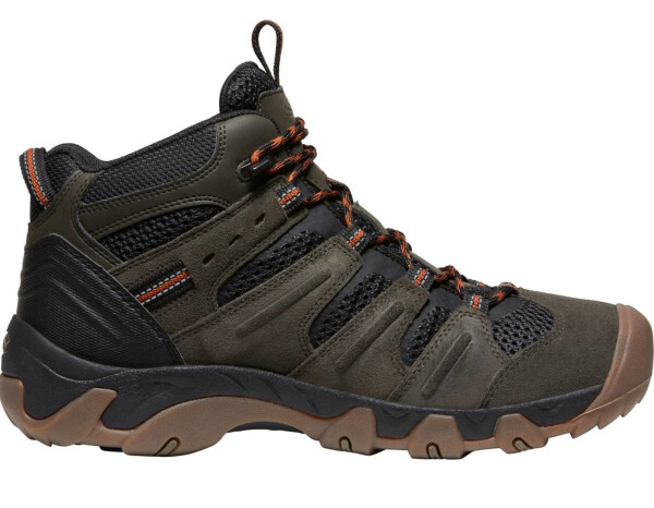 KEEN HEADOUT MID WP Man Pánske trekové topánky black olive/fossil orange 42,5 10047682KEN01S95