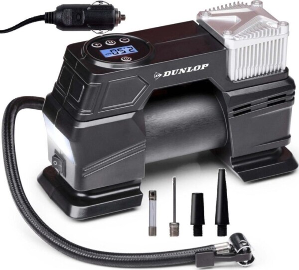 Dunlop KOMPRESOR SAMOCHODOWY DUNLOP 12V, 150 PSI Z elektronickýM MANOMETREM
