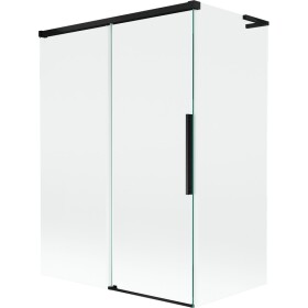 MEXEN/S - Rox L vaňová zástena 2-krídlová posuvná 120 + 70 x 150, transparent, čierna 8C9L-120-070-70-00
