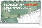 NOTIQUE Stolový kalendár Poznámkový daňový s citátmi 2026 / 25 x 14.5 cm (PGS-35303)
