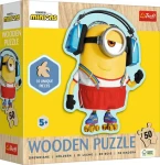 Trefl - Puzzle - Drevené obrysové puzzle Mimoni: Šialený Mimoň