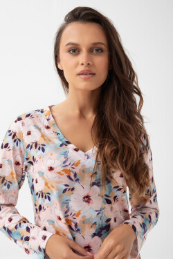 Dámske tričko Luna 288 long/r M-2XL Z25/26 růžovo-mátový XXL
