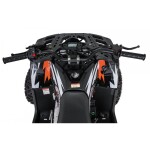 Mamido Detská benzínová štvorkolka RamiGO MONSTER 200CC čierno-oranžová