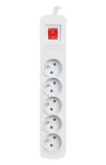 Armac ARC 5 3M kábel šedá / 5 zásuviek / Prepäťová ochrana (ARC5/30/SZ)