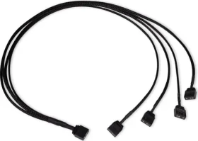 Alphacool Y-Splitter aRGB 3-pin na 4X 3-pin čierna / Kábel / aRGB rozbočovač / 60 cm (18712)
