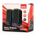 Marvo Havoc 20 čierna / Reproduktory / 2.0 / 6W / RGB podsvietenie / 3.5mm + USB napájanie (SG-285 BK)
