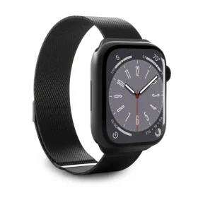Puro Milanese čierna / Remienok pre Apple Watch / 42/44/45/49 mm (PUMILAW44BLK)
