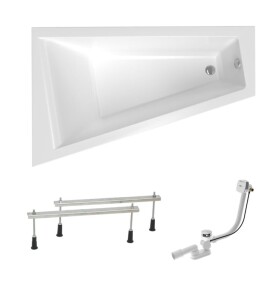 Asymetrická vaňa Laguna Idea Plus 160x100 cm akrylát ľavá SIKOID1600LAPN SIKOID1600LAPN