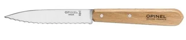 Opinel 113 kuchynský nôž vrúbkovaný 10 cm / drevená rukoväť (1918)