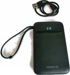 Swissten SWISSTEN, Powerbank, s bezdr�tov�m nab�jen�m, Li-Pol, 5/9/12V, zintegrowany kabel USB-C + Lighting, 10000mAh, USB-C,USB-A,Kabel Li
