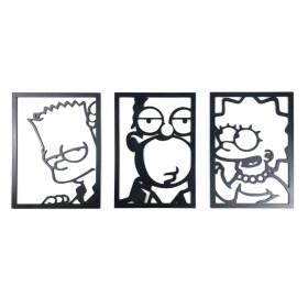 Veselá Stena Drevená nástenná dekorácia Bart Homer Lisa Simpsonovci