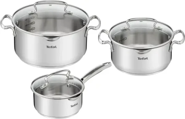TEFAL Duetto+ G719S674 Sada riadu 6ks / 1x rajnica 16cm1.5L / 1x hrniec 20cm2.9L / 1x hrniec 24cm5L / 3x pokrievka (G719S674)