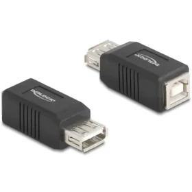 DeLock 67203 čierna / Adaptér / USB 2.0 A (F) - USB 2.0 B (F) (67203)