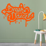 Veselá Stena Samolepka Break Dance Farba: oranžová, Veľkosť: 100 x 72 cm