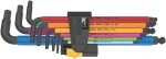 WERA 950/9 Hex-Plus Multicolour Imperial 2 Sada zástrčných kľúčov / palcová / BlackLaser / 9 dielny (05022640001)