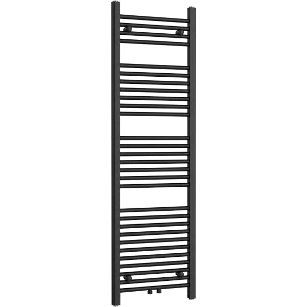 CERANO - Kúpeľňový radiátor Benito - stredové pripojenie 50mm/bočné - 583 W - čierna matná - 1500x450 mm CER-612177