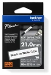 Brother HSE-251E / Zmrštiteľná bužírka / čierna tlač / biely podklad / šírka 21 mm / 1,5 m (HSE251E)