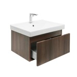 Kúpeľňová skrinka s batériou a umývadlom SAT Evolution 1 58x30x44,8 cm orech mat SATEVO60NAU1B SATEVO60NAU1B