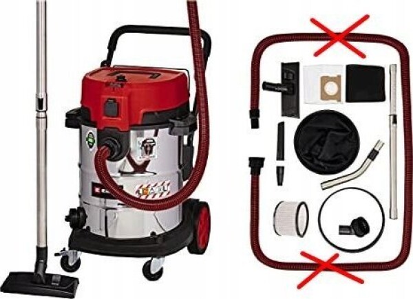 Einhell Einhell TE-VC 2350 SACL, wet/dry vacuum cleaner (red/stainless steel, 1,600 watts)