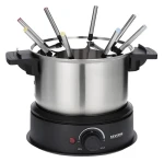 Severin FO 2470 nerez-čierna / Fondue sada / 1500W / 1,4 l / pre 8 osôb (2470)