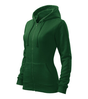 Trendy mikina na zips dámska fľaša zelená S