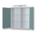 OLSEN SPA - Vrchný zrkadlová skrinka ARLES s LED osvetlením - Rozmery skriniek - 60 × 64 × 15 cm OLNARL60