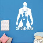 Veselá Stena Samolepka Spiderman silueta Farba: zelená, Veľkosť: 80 x 49 cm