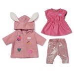 BABY born Súprava s kabátikom a šatičkami 43 cm zajačik