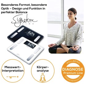 Beurer BF 410 Signature Line váha s diagnostikou telesných parametrov Max. váživosť=200 kg čierna; 73572