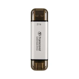 Transcend ESD310S Externý SDD 2TB Strieborná / USB-C 3.2 Gen 2 / R: 1000MBs / W: 550MBs (TS2TESD310S)