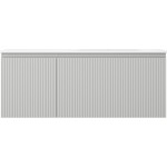 MEXEN/S - Rivel kúpeľňová skrinka 120 cm s umývadlom Vela pravá, 1S, 1D, reliéf, sivá mat/biela mat 91A23-12047-3-BBFF62-W23P01