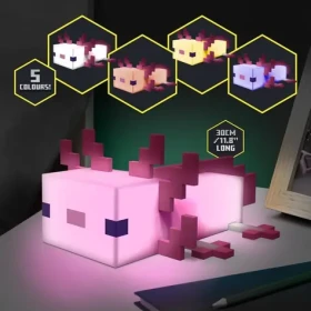 Paladone Axolotl Light Minecraft / Stolová lampa / 4 farby / 3x AAA (PP11743MCFEPM)