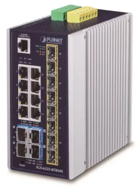 Planet IGS-6325-8T8S4X / Switch priemyselný / 8x Gigabit RJ-45 / 8x 2.5G SFP / 4X 10G SFP+ / L3 / IP30 (IGS-6325-8T8S4X)