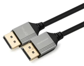 MicroConnect DisplayPort 1.2 Ultra Slim čierna / Kábel DisplayPort / 4K UHD / 60 Hz / 1 m (MC-DP-MMG-100US)