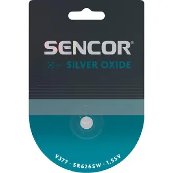 Sencor SR626SW / Gombíková batéria / striebrooxidová / 1 ks (SBA V377/SR626SW 1BP)