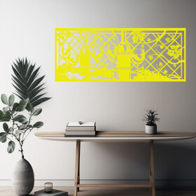 Veselá Stena Samolepka Vinná réva Farba: žltá, Veľkosť: 80 x 32 cm