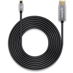 Manhattan DisplayPort / USB-C® prepojovací kábel Konektor DisplayPort, USB-C ® zástrčka 3.00 m sivá, čierna 354851 trojžilový tienený, pozlátené kontakty Kábel; 354851