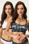 2PACK Podprsenka HUGO Twin BW Bralette