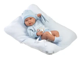 Llorens 84345 NEW BORN CHLAPČEK - realistická bábika bábätko s celovinylovým telom - 43 cm