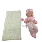 Mamido Mamido Bábika bábätko v ružovom svetri s cumlíkom 35 cm