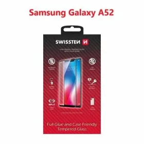 SWISSTEN FULL GLUE COLOR FRAME CASE FRIENDLY sklo pre SAMSUNG A525F GALAXY A52 čierna (54501793)