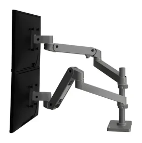 Ergotron LX Pro Dual Stacking Arm sivá / Stolné rameno pre 2 monitory (45-690-293)
