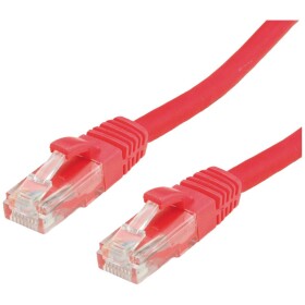 Value 21.99.1081 RJ45 sieťové káble, prepojovacie káble CAT 6 U/UTP 10.00 m červená (jasná) netienený, bez halogénov, samozhášavý 1 ks; 21.99.1081