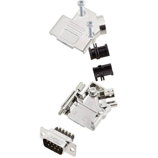 Amphenol L17D45PK-M-09+L717DE09PST sada D-SUB kolíkové lišty 45 ° Pólov: 9 skrutkovací 1 ks; L17D45PK-M-09+L717DE09PST