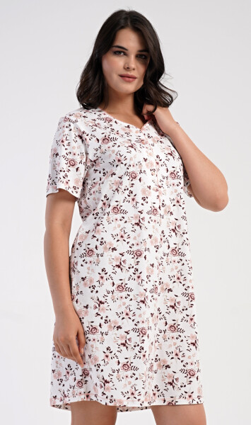 Dámska nočná košeľa s krátkym rukávom Rose světle lososová 1XL