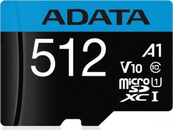 ADATA Premier MicroSDXC 512 GB Class 10 UHS-I/U1 A1 V10 (AUSDX512GUICL10A1-RA1)