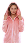 Pánsky župan Siena s kapucňou na zips 3656 pink pearl - Vestis XL