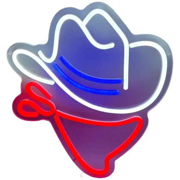 Beline Light Cowboy / LED neón / Kovbojský motív / 29 x 34 cm / USB napájanie