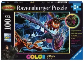 Ravensburger Svietiace puzzle Ako vycvičiť draka III XXL